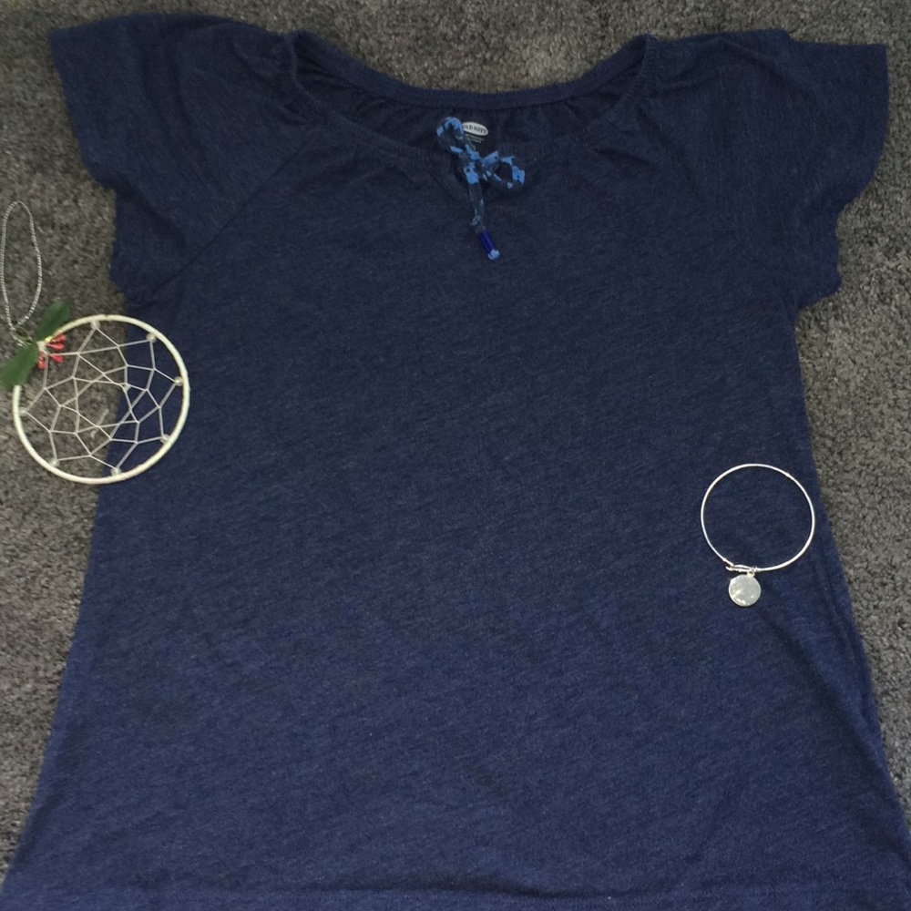 NAVY L/G (10-12) OLD NAVY GIRLS LONGER BACK SHIRT
